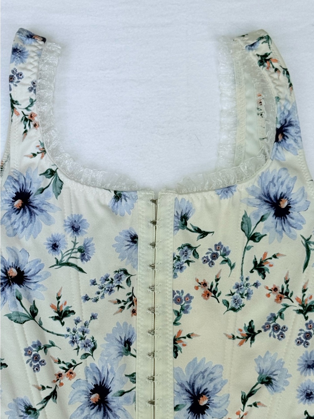Altar’d State Floral Corset Top Blue Daisy Bustier Tank Size XS Cottagecore - Picture 3 of 8